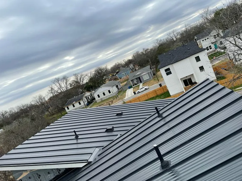 Standing seam metal roof panels with vents for Skylight Repair in Grayslake